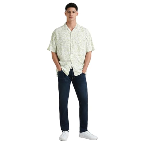 Image of Pepe Jeans Men's Casual Shirt | Trendy Printed Shirt for Men| Relaxed Fit | Half Sleeve | Floral | Printed