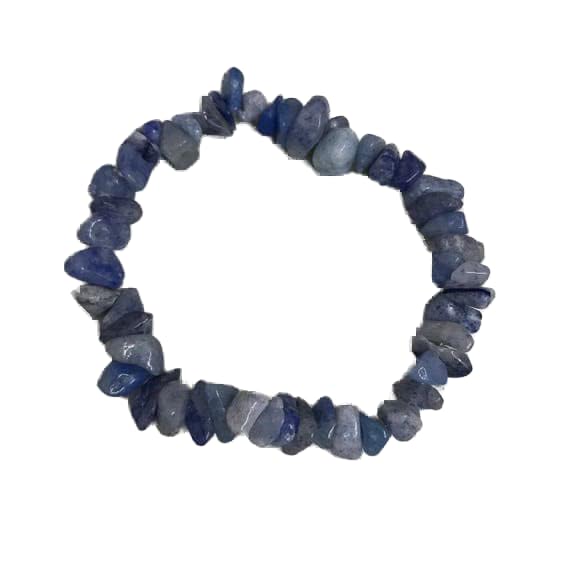 Bracelet en aventurine bleue 7 pouces unisexe pour lithothérapie et méditation