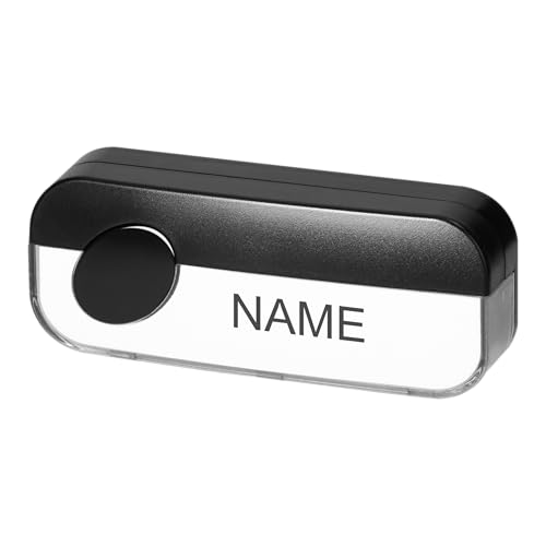 Miratic Bouton Poussoir Etanche de Sonnette Filaire pour Installation en Saillie Max. 230 V Courant Max. 1 A Résistant IP44 (Noir)