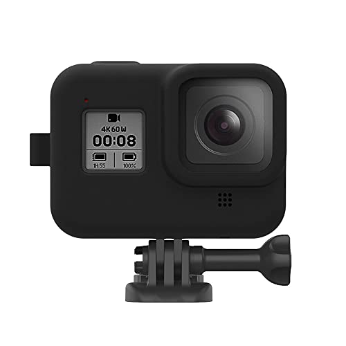 Funda de silicona para GoPro 8 que evita arañazos en la cámara y lente azul 2