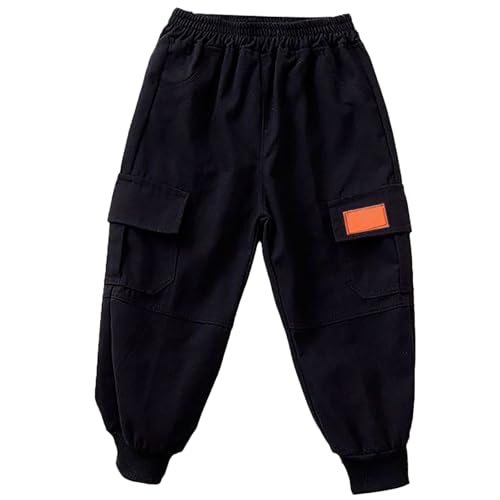 Little Girls Boys Casual Cargo Jogger Pants Toddler Elastic Waist Sweatpants Casual Pants Kids Fall Outfit Baby Boy