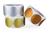 ChromaLabel Metallic Color-Code Dot Labels | Assorted Gold, Silver, Bronze | 500/Roll (2 inch)