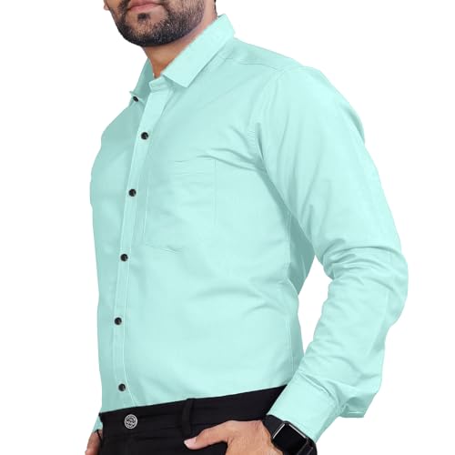 Image of Univibe Men's Slim Fit Full Sleeve Spread Collar Cotton Blend Shirt for Men and Boys