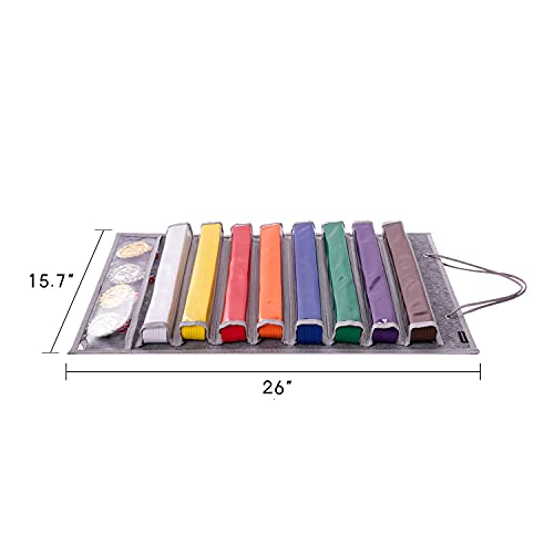 Jewerado Karate Martial Arts Taekwondo Belt Display Holder Wall Hanging For 8 Belts, Hold 5 Medals #TOP6