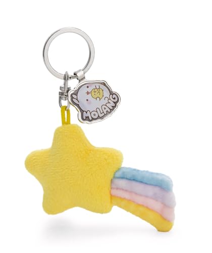 NICI Llavero Estrella fugaz de 6 cm, amarillo, fiel compañero para mochila o bolso, para llevar las llaves, para pequeños y mayores, 62217