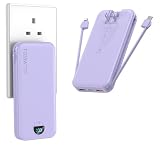 Ffnpua Portable Charger Power Bank 10000mAh PD20W w/Built-in Cables