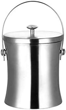 TEMKIN Cubo de Hielo de Acero Inoxidable KTV Bar, Cubo de champán, Cubo de Hielo con Tapa de Hielo TEMKIN Cubo de Hielo de Acero Inoxidable KTV Bar, Cubo de champán, Cubo de Hielo con Tapa de Hielo