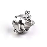 Hygienischer Tri-Clamp-Schweißring-Satz – Edelstahl 304 mit Tri-Clamp-Klemme und Silikondichtung(25mmx50.5)