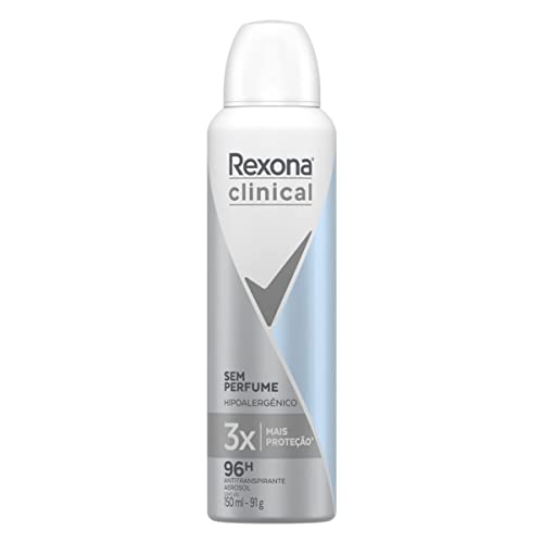 Rexona Antitranspirante Aerosol Clinical Sem Perfume 150Ml