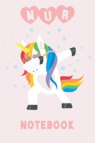 NUR NOTEBOOK: Unicorn Blank Lined Journal For Girls, 6 x 9, 110 Pages For Journaling, Notes, Diary & Doodling, Name Note Pad For Kindergarten, Children, Kids, Teens & Adults image 3