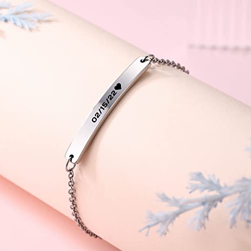 OTXIXTO Bracciale Personalizzato Birthstone Regalo...