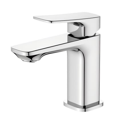 BELZ Waschtischarmaturen Mischbatterie, Moderne Badezimmer Spültischarmatur, Einhebelmischer für Waschtisch, Gäste-WC (Messingchrom, 133CM X 130CM)