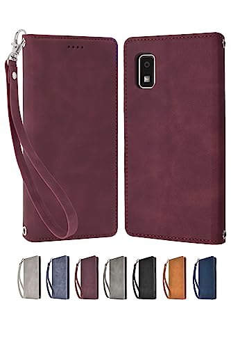 シズカウィル AQUOS wish3 用 ケース カバー 手帳型 アイファンデ2 クリムゾン 1個入り
