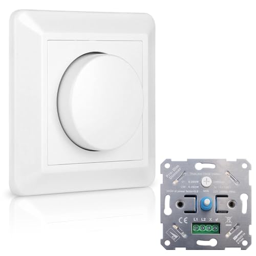 Variateur De Lumiere Led 220v, Variateur D'intensité Led, Lumières Dimmables, Encastré, Mural Silencieux Et Sans Bruit, Interrupteur Dimmable Pour Led Et...