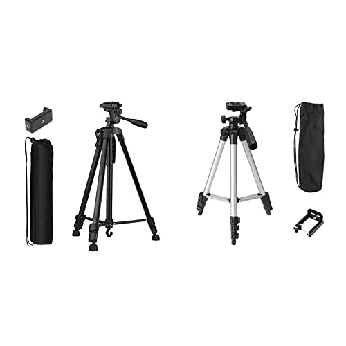 Tygot 3366 Aluminum Tripod (55-Inch), Universal Lightweight Tripod && Adjustable Aluminium Alloy Tripod Stand Holder for Mobile Phones & Camera, 360 mm -1060 mm (42 Inch), 1/4 inch