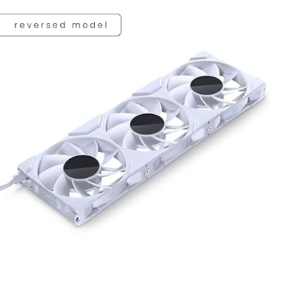 Phanteks M25-120 Gen2 Reversed Blade Triple Pack, 3X 120mm ARGB High Performance Cooling Fans, Daisy-Chain Unified Fan Frame, Infinity Mirror hub, Single Cable Connection, White
