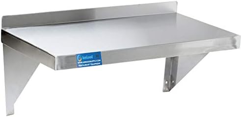 AmGood 18" x 36" Stainless Steel Wall Shelf | Appliance & Equipment Metal Shelving | Kitchen, Restaurant, Garage, Laundry, Utility Room | Heavy Duty | Squared Edge | NSF Certified