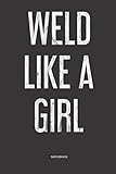  Notizbuch: Welder Girl Mandala Notizbuch / Tagebuch / Journal mit 120 leeren Linierte Seiten Große Frauen, Mädchen, Schweißer,familie