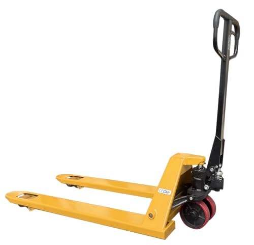 Image of The Ramp People 2500kg Heavy Duty Manual Pallet Truck – Nylon Wheels | 1150mm x 550mm Forks | Tandem Wheels Hydraulic Pump Hand Pallet Truck