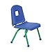 Creative Colors 12CHRB-FS-BL Split-Bucket Chair, Ball Glides, 12" Height, Fuchsia Seat and Back, Blue Frame