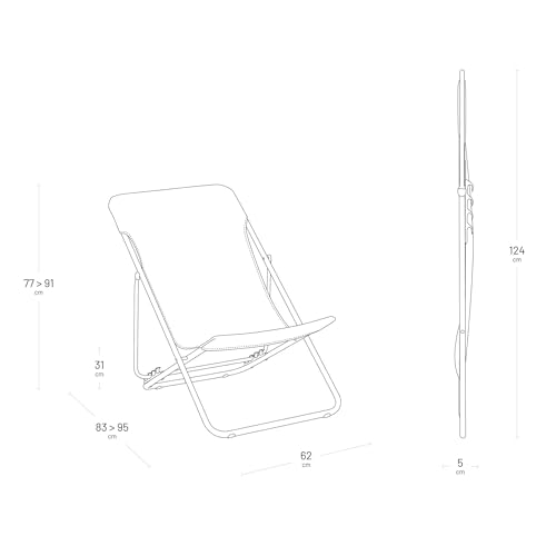 Maxi TRANSAT Lafuma MOBILIER : chaise longue pliante bleu ocean réglable en 4 positions pour jardin - 4
