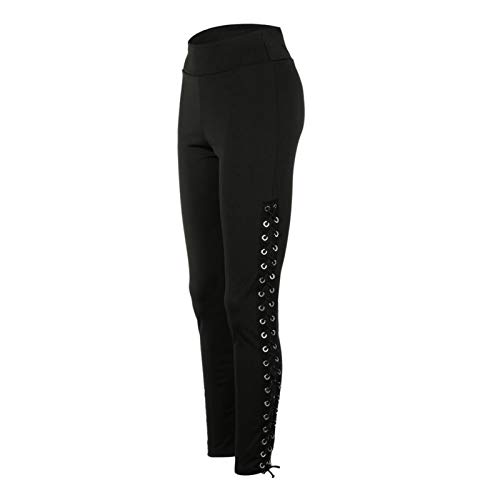 Yiida Leggings zum Schnüren - Yogahose für Damen | Damen-Schnürung, seitliches Training, Stretch-Leggings, Yoga, Workout, aktive Hose, hohe Taille, Leggings Cover