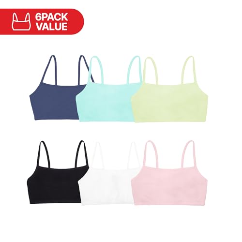 Image of Fruit of the Loom Women's Spaghetti Strap Cotton Pullover Sports Bra Value Pack