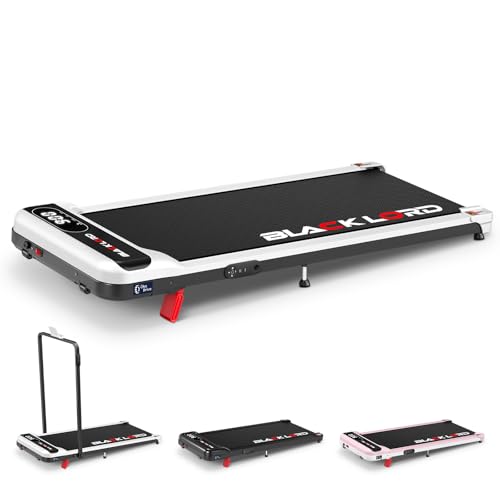 BLACK LORD Electric Walking Pad Treadmill Incline with Digital Display, Under Desk Running Machine with 2.2HP Motor and Magnetic Wireless Control, MR8 Series, White