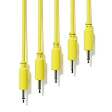 5-Pack - Convenient set of 5 cables with 1 color & 1 length Mono Modular Patch Cables - 2 x TS 3.5 mm (1/8" - 1/8 inch) Suitable for your Eurorack modular synthesizer, or other general patching duties, where a mono 3.5mm cable is needed Fully molded ...