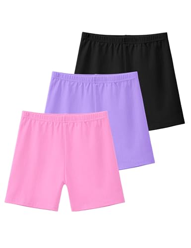 Image of KEREDA Girls Bike Shorts Cotton Cartwheel Dance Under Dress Shorts for Kids