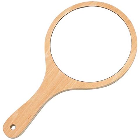 TheStriven Espejo de Mano de Madera Portátil Cover