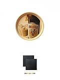  Amarula Tablett + Schiefer Glasuntersetzer eckig ca. 9,5 cm Ø 2 Stück