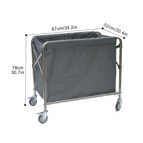Panier à linge pliable industriel XL gris en tissu Oxford imperméable - 2