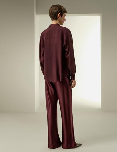 LilySilk Womens Silk Blouse Ladies Lightweight Soft Semi-Sheer Silk Chiffon Shirt with Camisole3