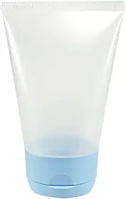 BISNAGA PLÁSTICA TRANSPARENTE 30ML C/TAMPA FLIP TOP (50 PEÇAS) (azul bebe)