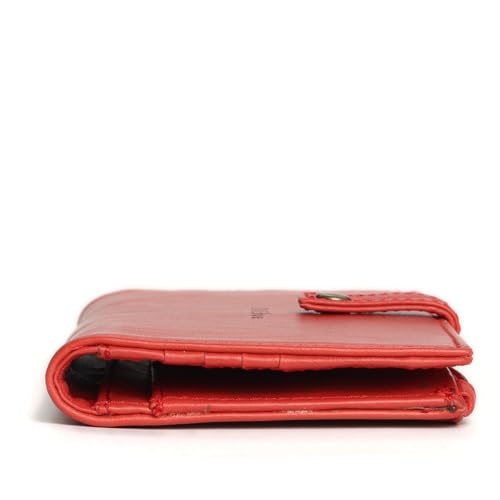 Large Slim Genuine Leather Ladies Wallet (17 card slots) (red)3