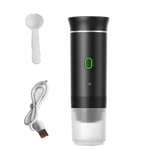 Hipzeepo Cafetera Portátil Inalámbrica, Eléctrica, para Cápsulas, Café en Polvo, para Viajes y Camping.