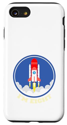 �F����s�m �a���� 8�� �j�̎q Time To Blast Off I'm 8 �X�}�z�P�[�X iPhone SE (2020) / 7 / 8 �p