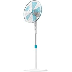 Ventilador Torre Cecotec Carrefour Cecotec Ventilador de Pie EnergySilence 500. 40 W, 5 Aspas de 40 cm de diámetro, Oscilante, 3 Velocidades, Altura Ajustable de 110 a 130 cm, Motor de Cobre, Diseño en Blanco