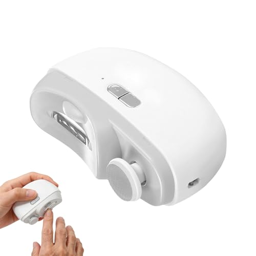 Pulidora de uñas eléctrica con luz LED y cierre de seguridad para manicura en casa