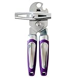 Left Handed Can Opener and Bottle Openers, Lefty Kitchen Tools Utensils for Left Hand People/Adults (Purple)
