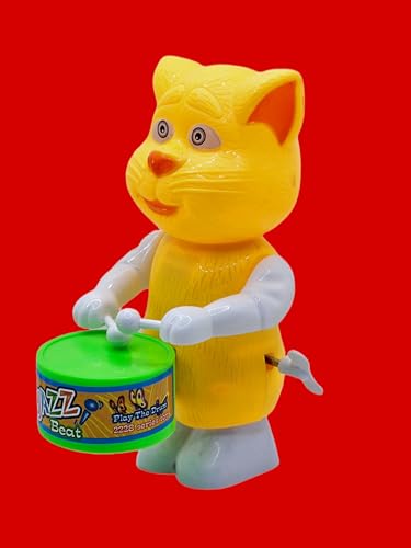 Image of SSKR Cute Drummer Toy with Drumming and Dancing Action Musical Rattle Toys for Kids | Key-Operated Baby Rattle Toy Set for Infants