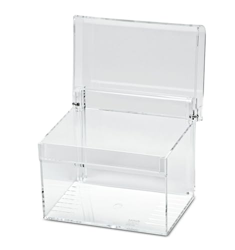 Boîte à fiches acrylique A6 transparent pour un bureau épuré et ordonné