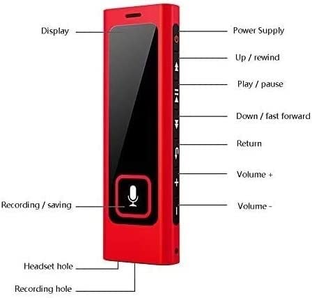 Grabadora digital activada por voz - Micrófono sensible, reducción automática de ruido, USB pequeño y portátil, 8G, grabadora de voz multifunción Reducción de ruido de largo alcance Grabación