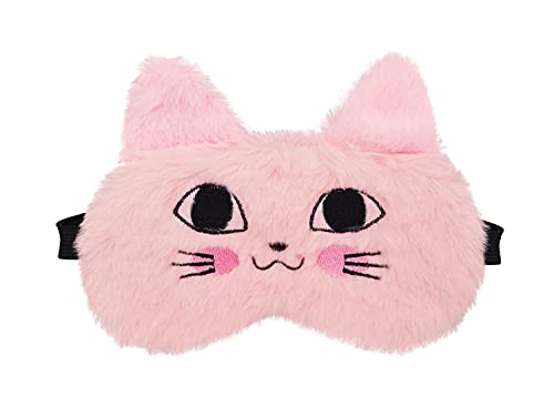 Image of Jenna Sleeping Eye Mask for Sleeping for Women Sleep Mask Blind Fold Eye Cover for Sleep Soft Plush Frog Eye Mask for Kids and Adults Eyemask Lightweight & Durable (FurTomcatPink-Gel)