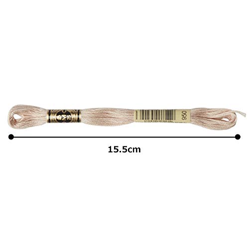 Image of DMC 25 Thread Embroidery Thread 12 Bundles #950 Brown DMC25B