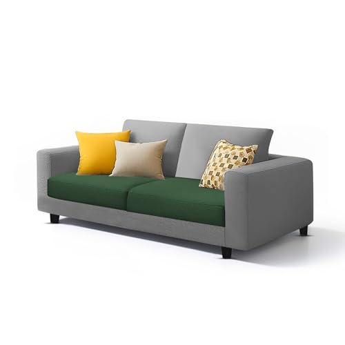 Image of Galib 2 Seater Sofa Set for Living Room (Green Grey Fabric) Premium Fabric Sofa Set