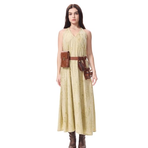 Robe longue pour Halloween élégante brodée décontractée