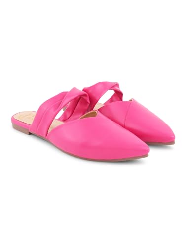Image of Froh Feet Women's Fashion Comfortable Slip-on Flat Bellies Pointed Toe Mules Sandals