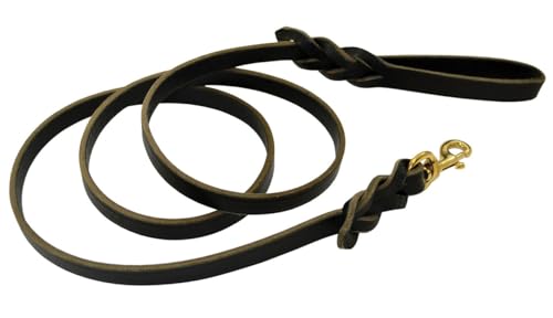 Ray Allen Mfg Signature K9 Oiled Leather Leash, 5/8
